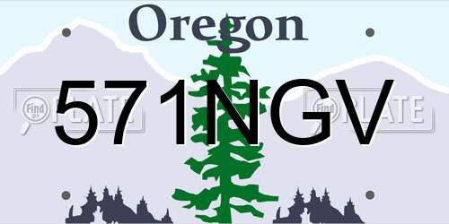 571NGV Oregon License Plate