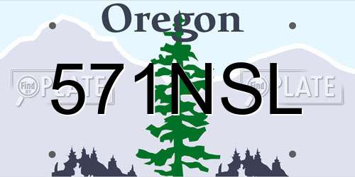 571NSL Oregon License Plate