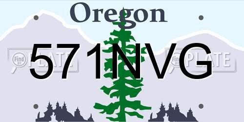 571NVG Oregon License Plate