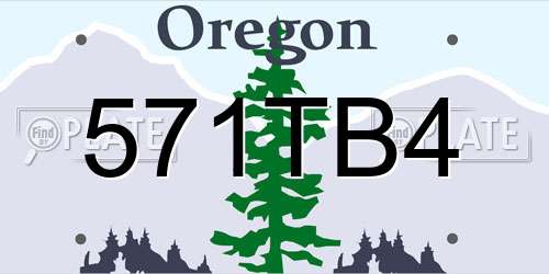 571TB4 Oregon License Plate
