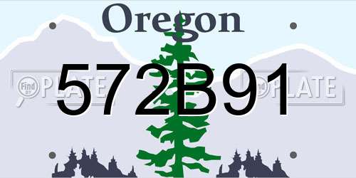 572B91 Oregon License Plate