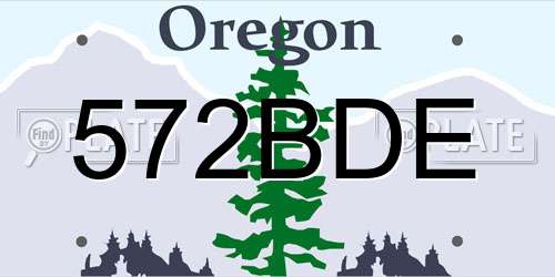572BDE Oregon License Plate
