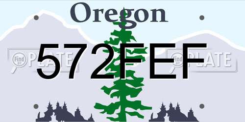 572FEF Oregon License Plate