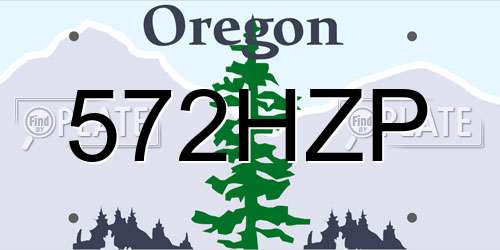 572HZP Oregon License Plate