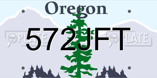572JFT Oregon License Plate