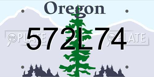 572L74 Oregon License Plate