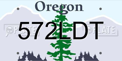 572LDT Oregon License Plate