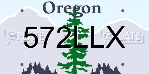 572LLX Oregon License Plate
