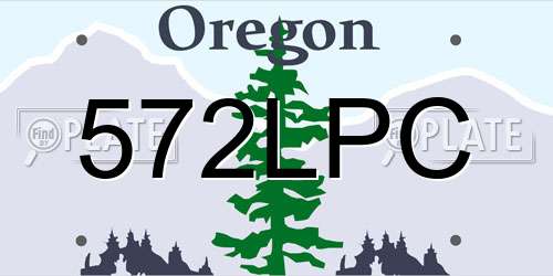 572LPC Oregon License Plate