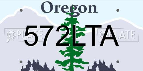 572LTA Oregon License Plate
