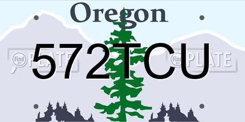 572TCU Oregon License Plate