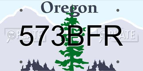 573BFR Oregon License Plate