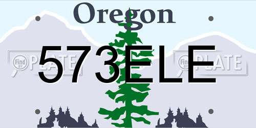 573ELE Oregon License Plate