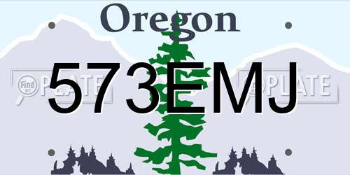573EMJ Oregon License Plate