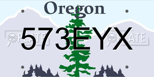 573EYX Oregon License Plate