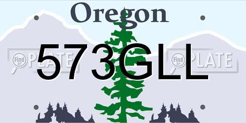 573GLL Oregon License Plate