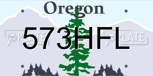 573HFL Oregon License Plate