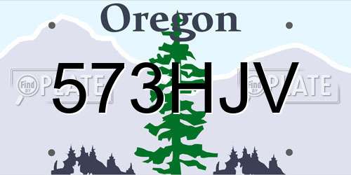 573HJV Oregon License Plate