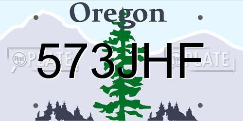 573JHF Oregon License Plate