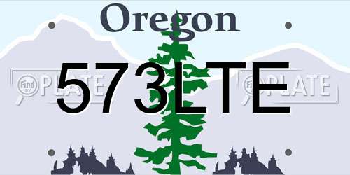 573LTE Oregon License Plate