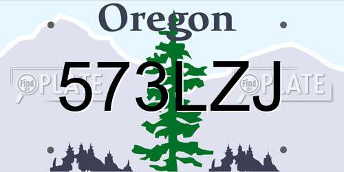 573LZJ Oregon License Plate