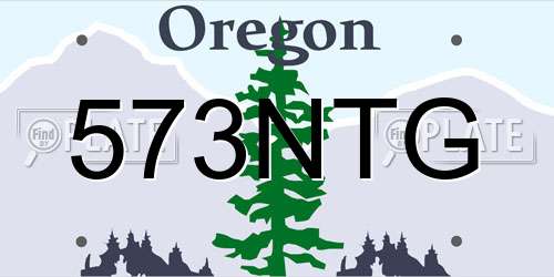573NTG Oregon License Plate
