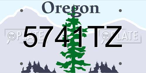 5741TZ Oregon License Plate
