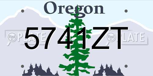 5741ZT Oregon License Plate