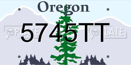 5745TT Oregon License Plate