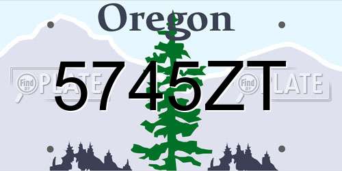 5745ZT Oregon License Plate