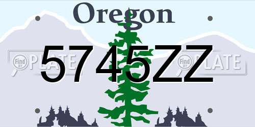5745ZZ Oregon License Plate