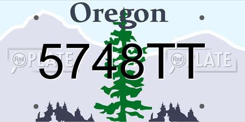 5748TT Oregon License Plate