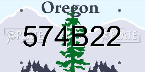 574B22 Oregon License Plate