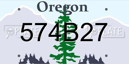 574B27 Oregon License Plate