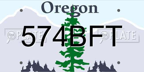 574BFT Oregon License Plate
