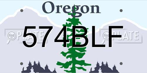 574BLF Oregon License Plate