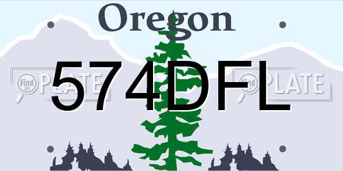 574DFL Oregon License Plate