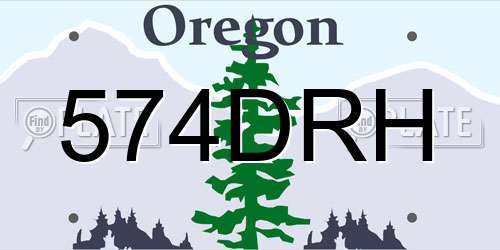 574DRH Oregon License Plate