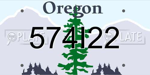 574I22 Oregon License Plate