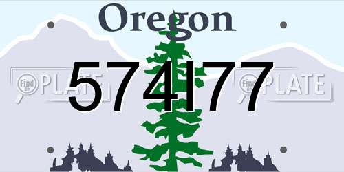 574I77 Oregon License Plate
