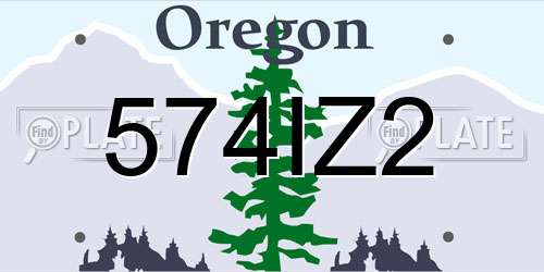 574IZ2 Oregon License Plate
