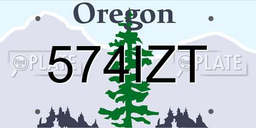 574IZT Oregon License Plate