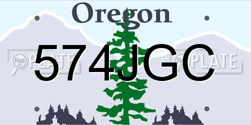 574JGC Oregon License Plate
