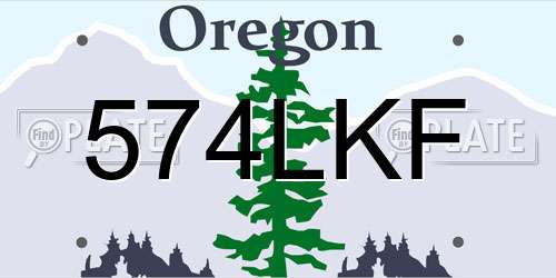 574LKF Oregon License Plate