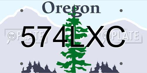574LXC Oregon License Plate
