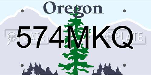 574MKQ Oregon License Plate