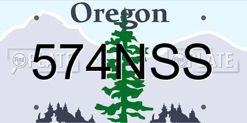 574NSS Oregon License Plate