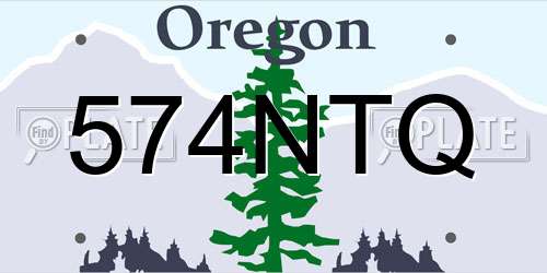 574NTQ Oregon License Plate