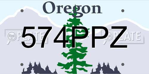 574PPZ Oregon License Plate
