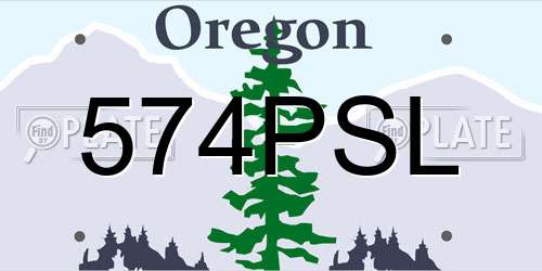 574PSL Oregon License Plate